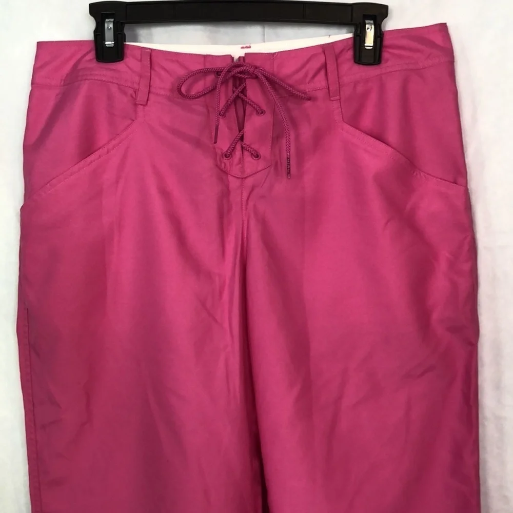 ATHLETA WOMAN WIDE LEG ANKLE PINK PANTS SIZE 12